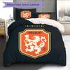 KNVB Muster Bettwäsche Bettdecke Set Heimdekoration Geschenk (1 Bettbezug + 2 Kissenbezüge (ohne Füllung))