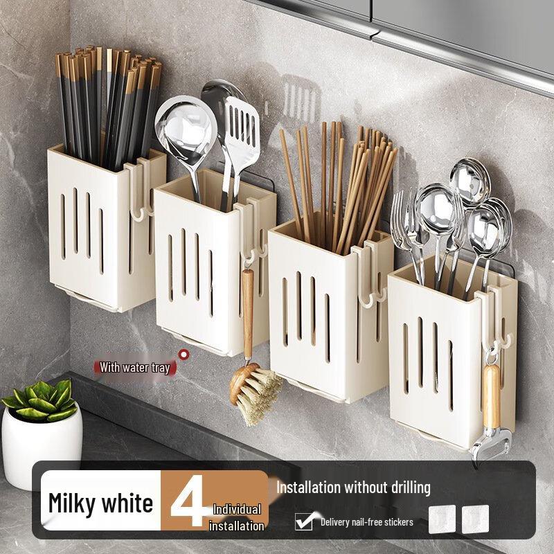 Zhi Shi Wandmontierter Abtropfhalter für Essstäbchen und Löffel