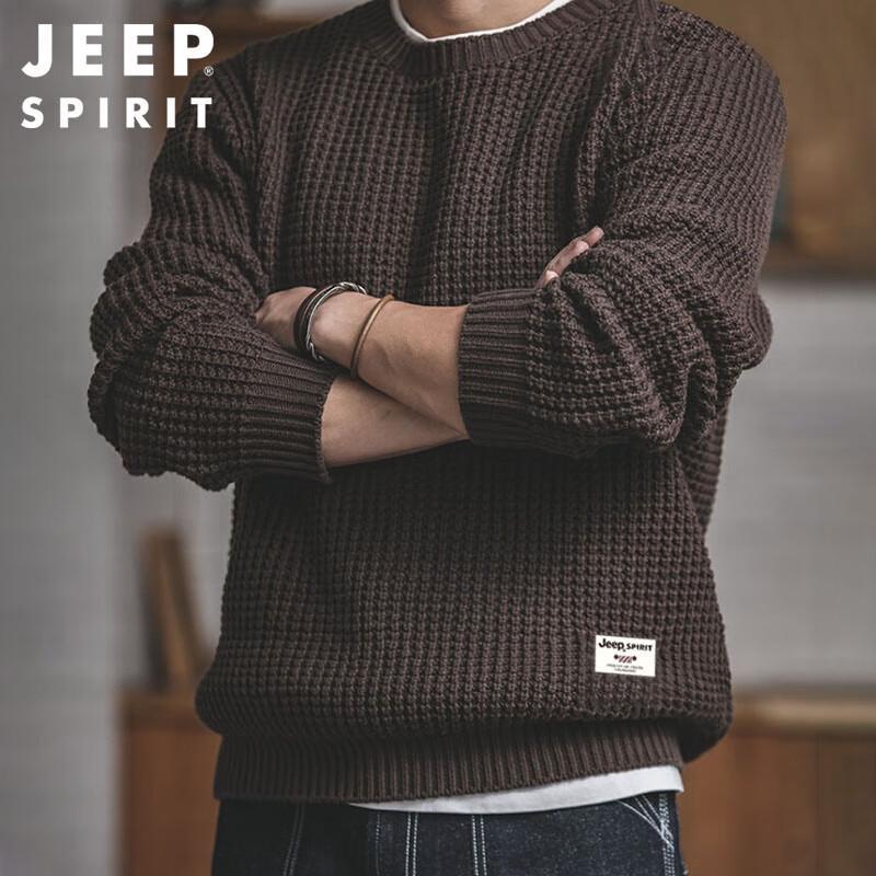 JEEP SPIRIT Men s Retro Thick Knit Sweater 2XL
