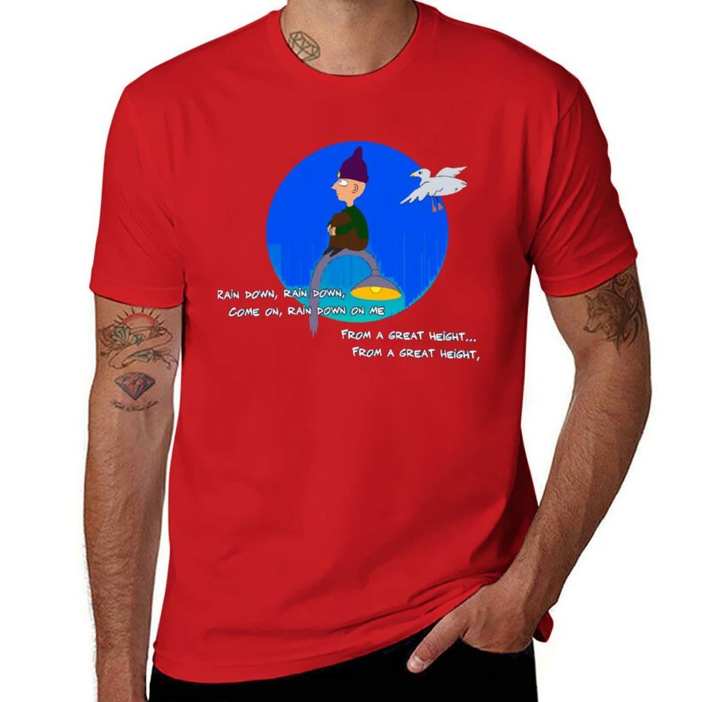 Paranoid android lyric T-Shirt summer tops hippie clothes mens graphic t-shirts hip hop