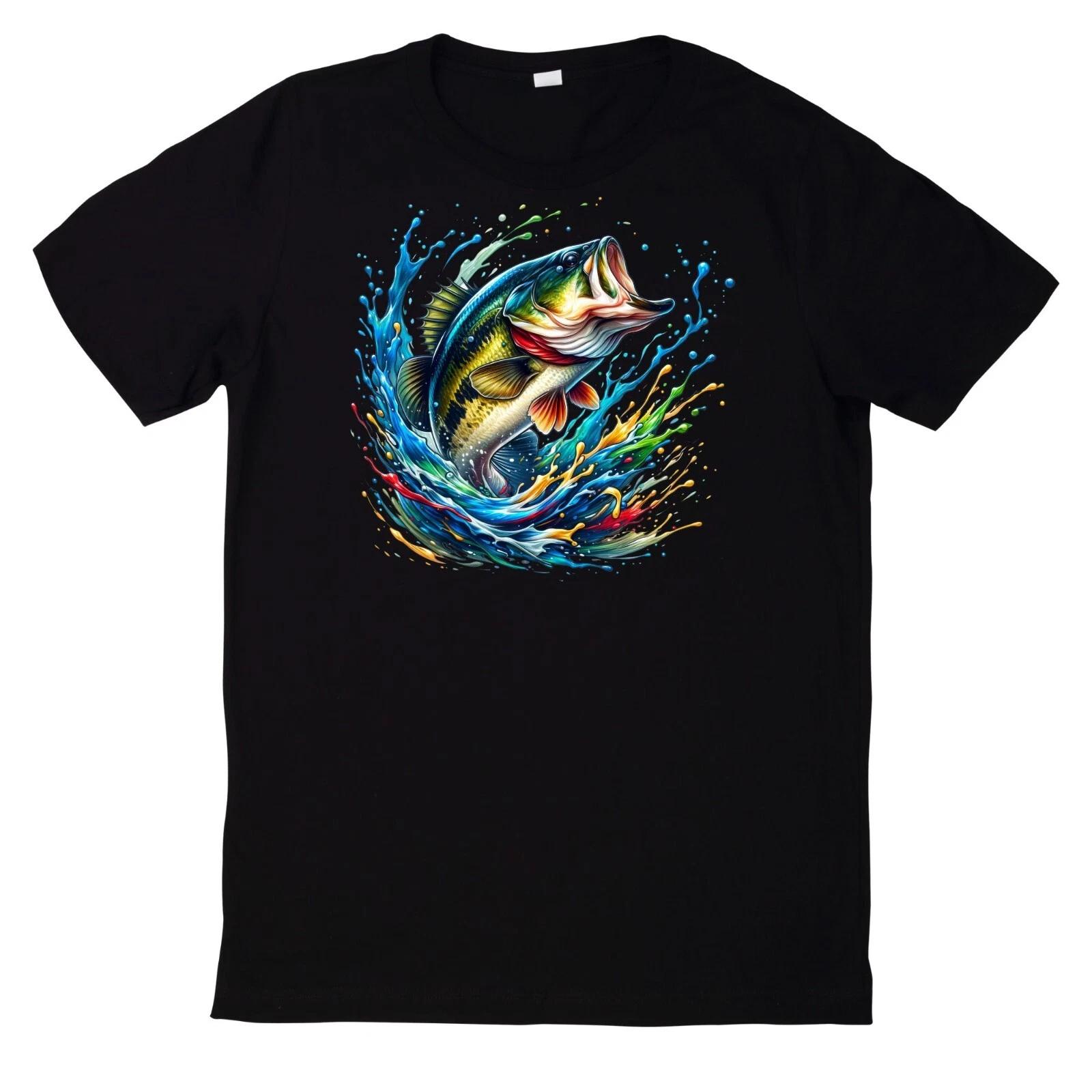 T-Shirt Lustiges Angler Fisch Motiv XS