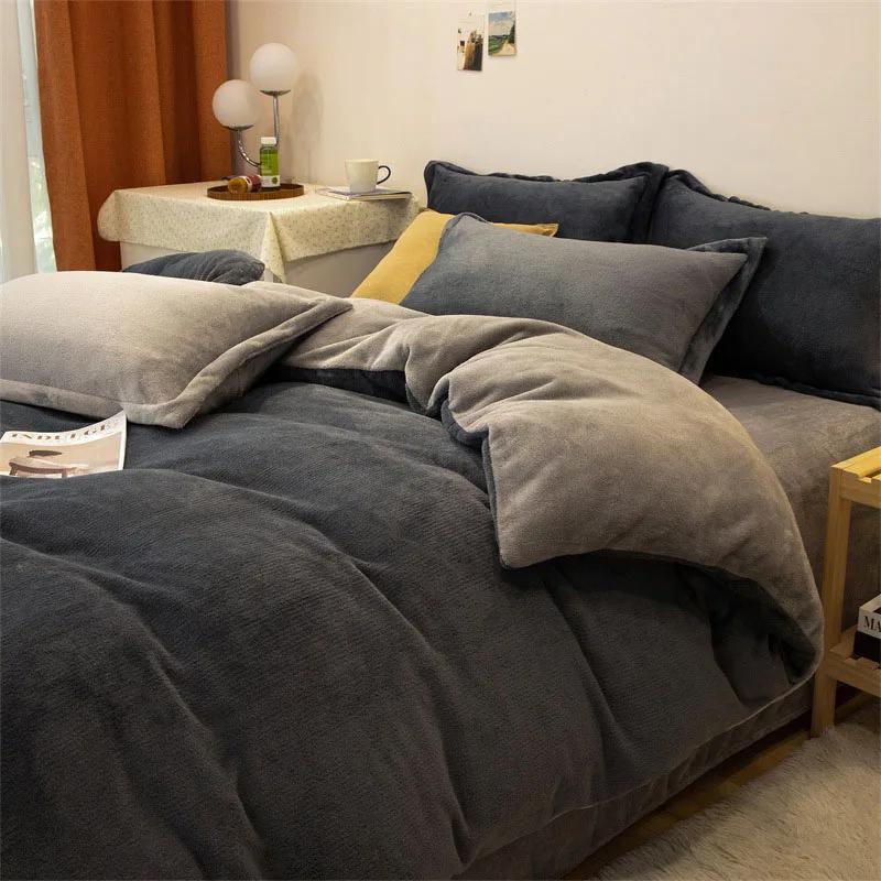 1pcs Duvet Cover Winter Warm Double Twin Queen King Quilt Cover Blanket Flannel Comforter Case Flannel Duvet Covers Bedding