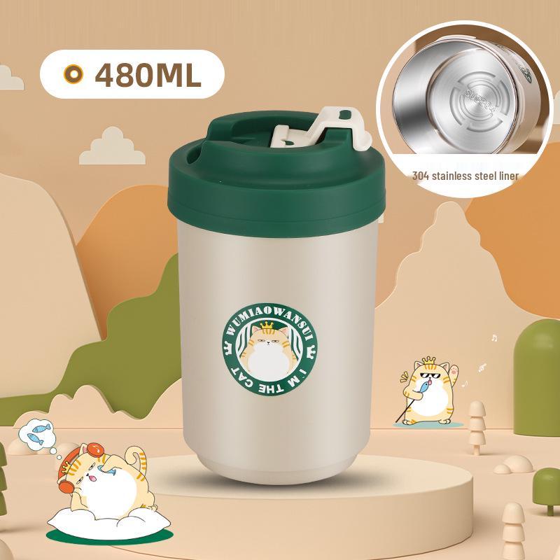 304 Double-Layer Stainless Steel Travel Thermos Mug