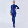 Sexy Women Oil Glossy Shiny Elastic Bodysuit Candy Color Bodycon Tights Jumpsuits One Pieces Thong Cosplay Maid Shaping Leotard