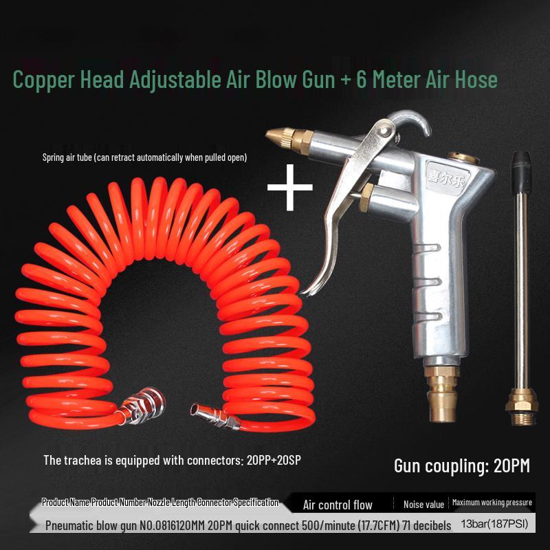 Three-Way Truck Air Dust Blowing Gun with On-Board Air Tank