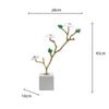 Natural Crystal Flower Metal Tree Golden Branches Crystal Sculpture Metal Figurine Marble Home Decoration Accessories