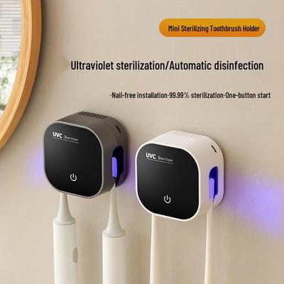 Portable UVC Toothbrush Sterilizer with USB Charging for Two