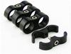 4Pcs AN10 19MM Hose Separator Clamp Fitting Adapter Bracket Black for Tidy Hose