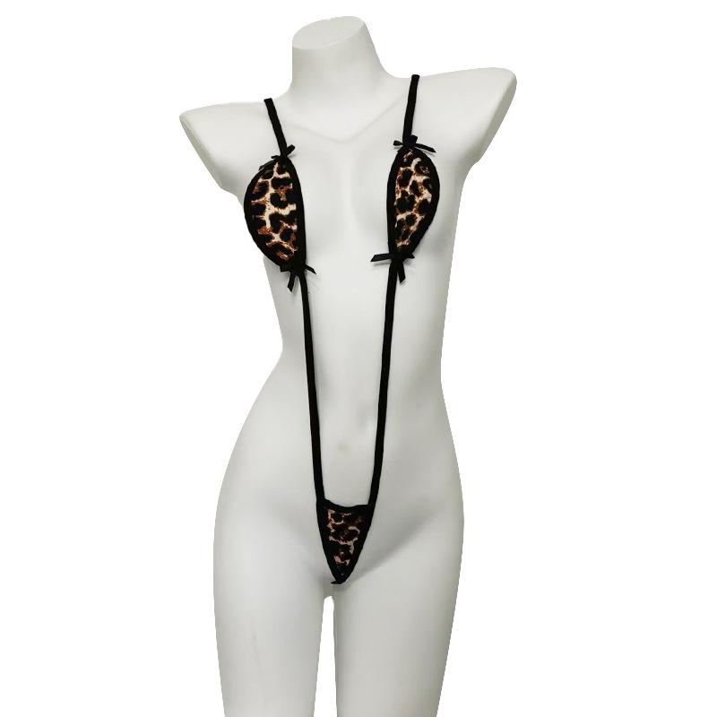 Erdbeergestreifter einteiliger Bikini Schulbadeanzug (Abnehmbares Set)