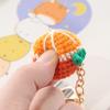 New Handmade Weaving Keychain Wool Crochet Unique Knitted Pendant Keyring Strawberry Watermelon Orange Pendant Key Chain Gifts