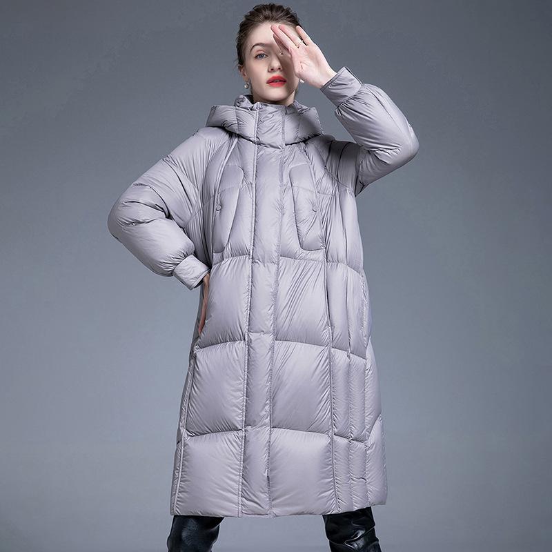 Damen 2025 Wintermode Mittellange Daunenjacke: Lockerer, hochwertiger, verdickter Mantel