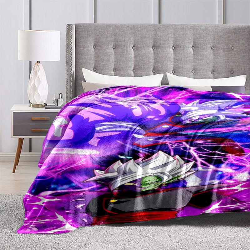 Super Saiyan Blue Goku Blanket Home Decor Soft And Comfortable Gift Machine Washable Sheet