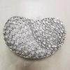 Gold Metal Red Rhinestone Wedding Purses Bag Luxury Heart-Shaped Women Tail Diamond Crystal Clutches Bags Lady Girls Handbag