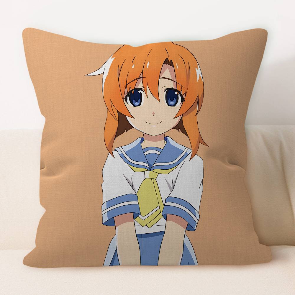 

H-Higurashi When They Cry Cushion Cover Decorative Pillow Sofa Home Decor Case Pillow Cases 12x12Inch