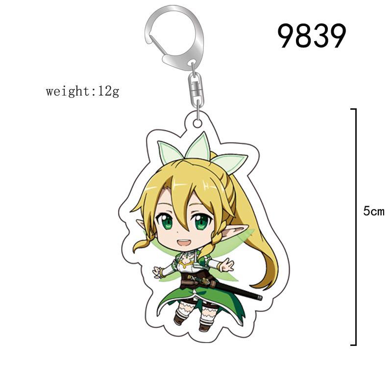 Sword Art Online Acrylic Keychain: Asuna, Sinon, Kirito Anime Charm