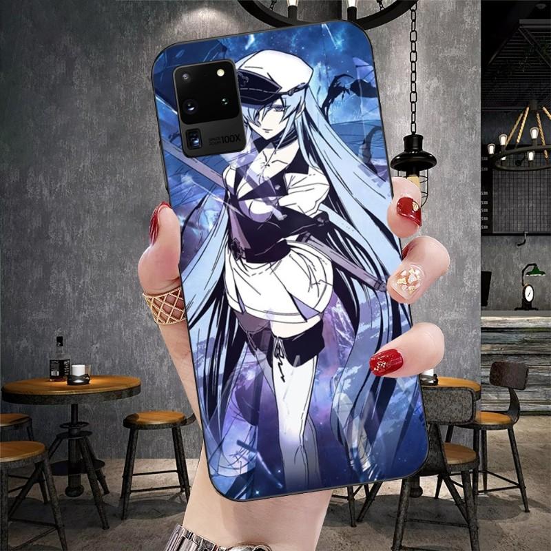 Akame Ga Kill Esdeath Phone Case For Samsung Galaxy S6 S7 S8 S9 S10 S21 S22 Plus Ultra Soft Black Phone Cover