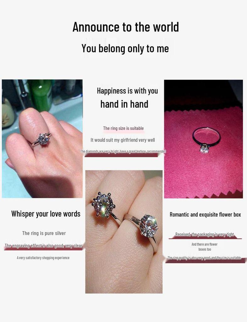 Men's Double Row Moissanite Ring: Sterling Silver, White Gold-Plated, 1 Carat Simulated Diamond with Certificate