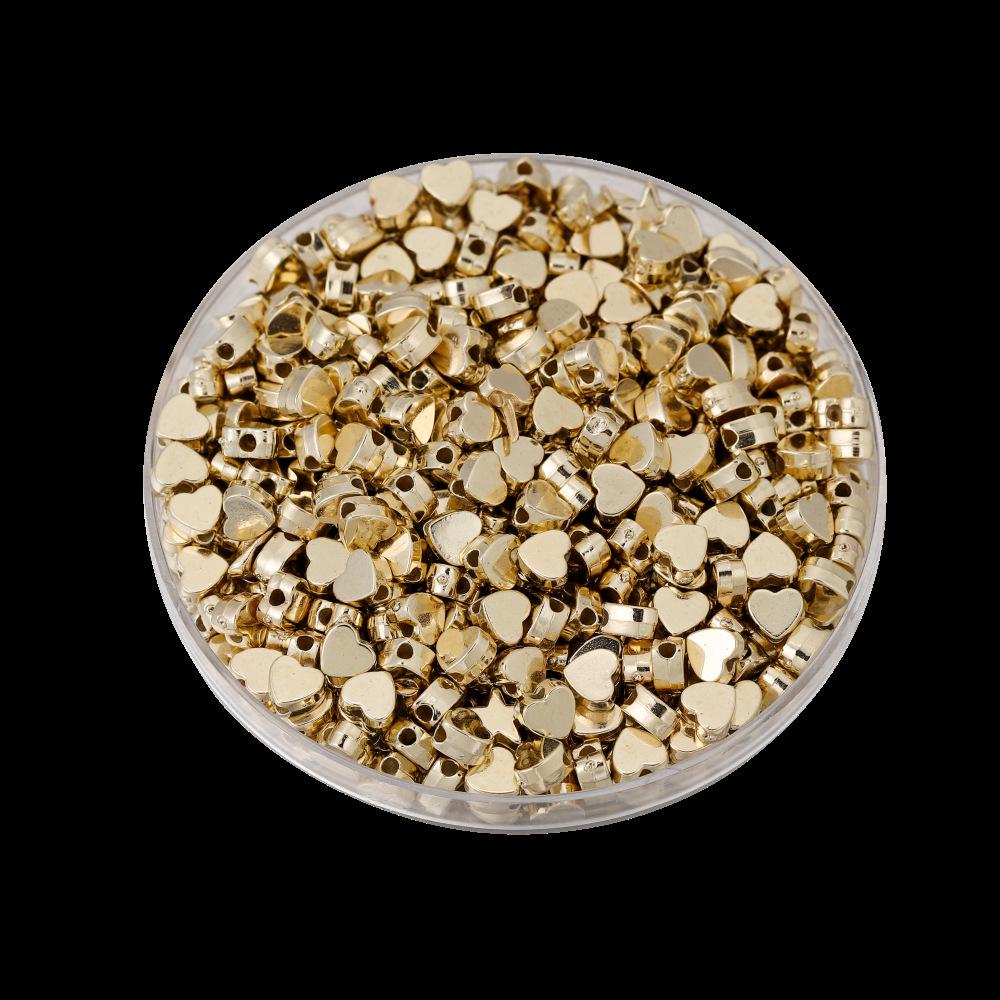 

Гальванизированные металлические бусины-разделители CCB в форме сердца, бабочки и клевера для браслетов.