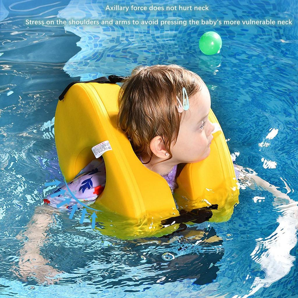 Baby Swimming Pool Float Swim Train Tool Non Inflatable for Boys Girls Yellow