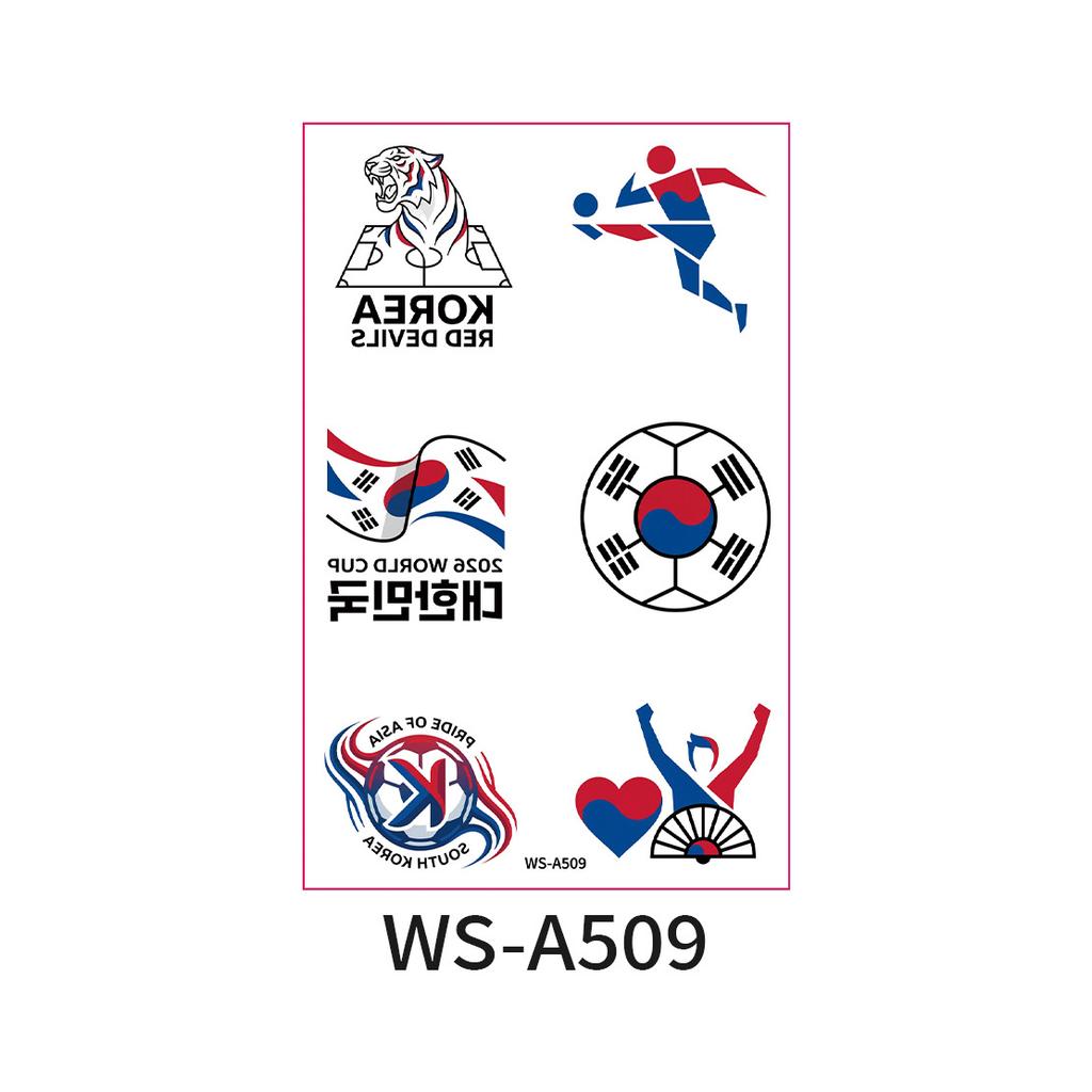 World fan national flag face stickers for football events, waterproof and sweat-resistant, suitable for competitions and sports events, tattoo