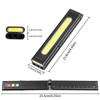 USB-Type-C Rechargeable Mini LED Flashlight Ruler Scale Design Hidden Screwdriver Magnetic Work Light 300LM Brightness 8 Modes