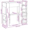 Loft Bed Frame with Desk Sonoma Oak Finish 75 x 190 cm
