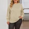 Women's Fashion Casual Solid Color Oversized  Long Sleeve Loose Fit Top