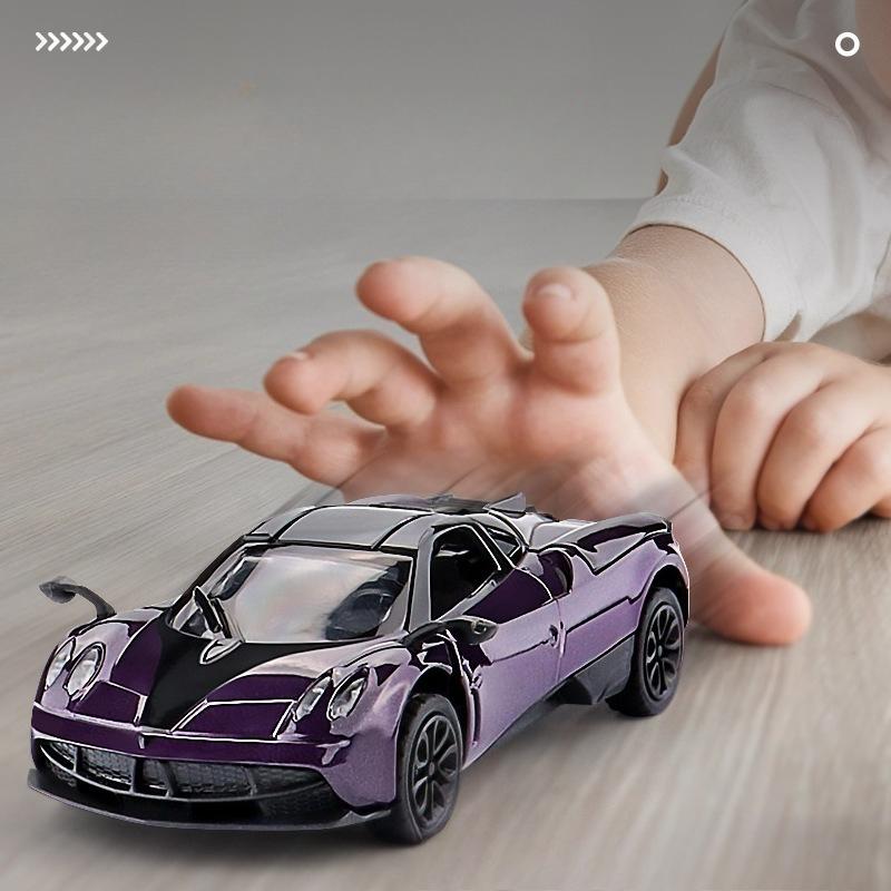 1:43  Alloy car model simulation and rebound small sports car Children's toy car gift collection display