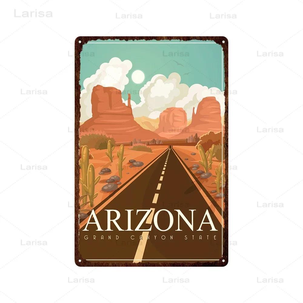 Stadt Wahrzeichen Metallposter Reise Stadt Schilder Griechenland Berglandschaft Blechschild Plakette Poster für Bar Kneipe Club Heimdekor