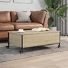  Coffee Table On Wheels, Sonoma Oak, 91x55x34 Cm