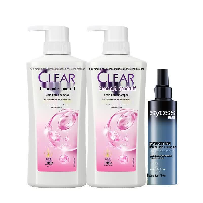 Clear Anti-Dandruff Scalp Care Shampoo Duo & Syoss Hair Gel Set
