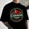 CUMMINS CIDER T-Shirt mit rundem Emblem in Gold & Grün Moto Herren Sommer T-Shirt