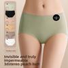 Female Spring and Summer Antibacterial Crotch 7A Mulberry Silk Sports Yoga Ice Silk Without Trace Middle Waist Triangle Briefs