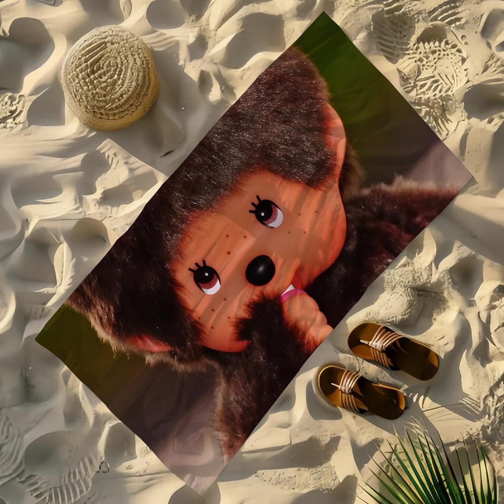 Cartoon M-Monchhichi-S Towel Beach Bath Quick-Drying Lightweight Portable Sauna Camping Swim Pool Travel