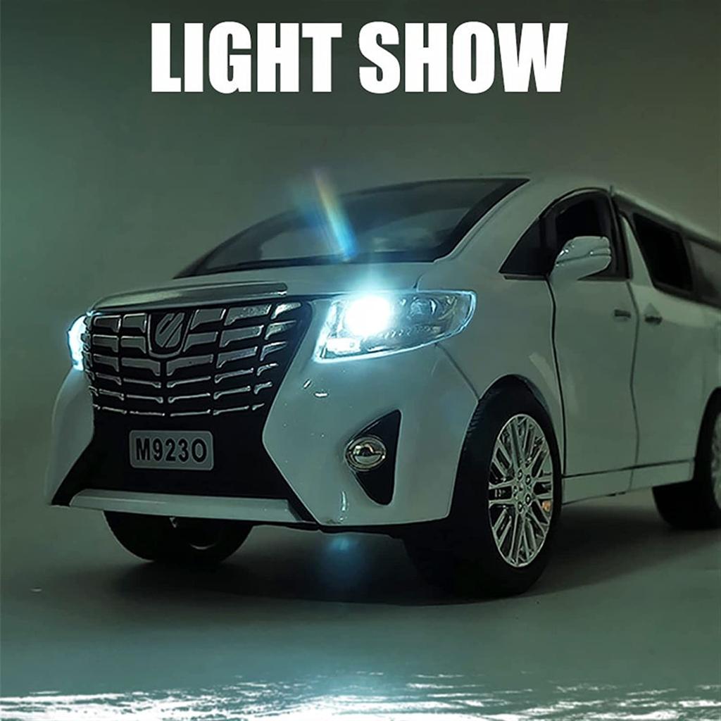 1:24 Scale Toyota Alphard MPV Car Model Alloy Car Die Cast Toy Car Model Pull Back Children Toy Collectibles Scale Model Car