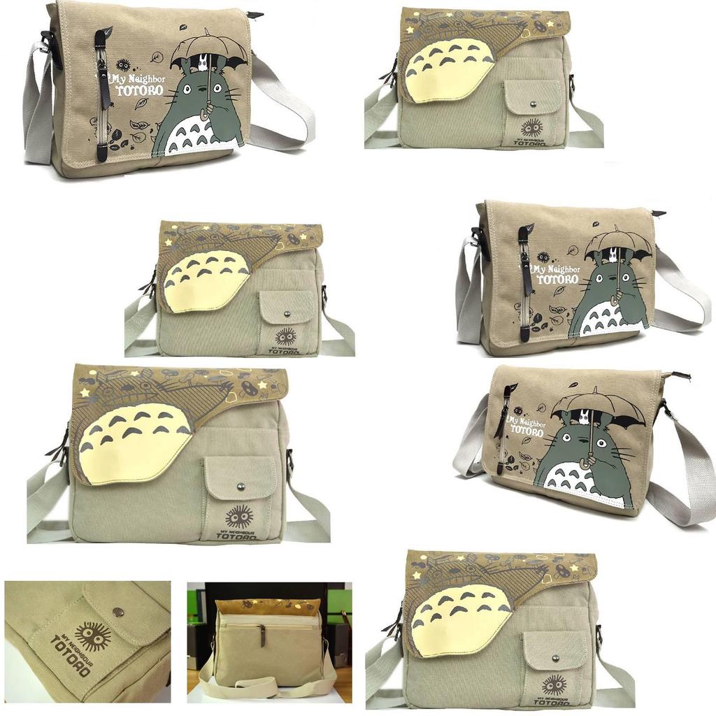 Mein Nachbar Totoro Anime Cartoon Leinwand Schultasche