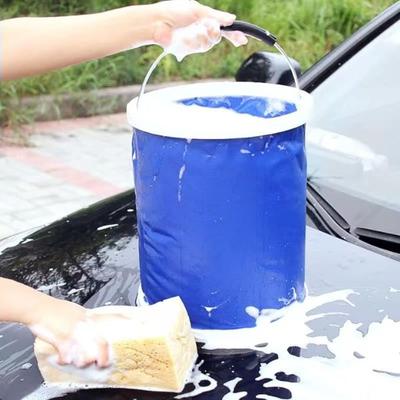 Găleată Pliabilă 9L Multifuncțională Portabilă Impermeabilă Oxford Pliabilă Instrument Curățare pentru Exterior Spălare Auto Pescuit Camping Drumeții