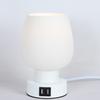 LED Desk Lamp with White Glass Shade Dimmable Flicker Free Easy To Install Touch Control LED Desk Light Small Bedside Lamp
