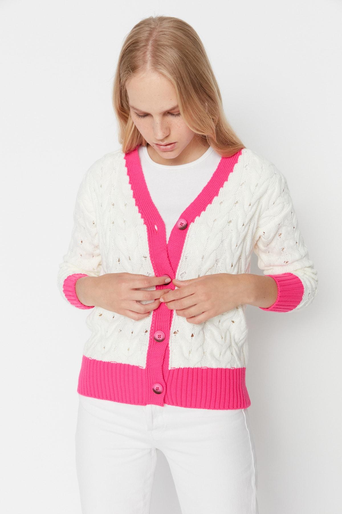 

Кардиган - Розовый - Классический крой