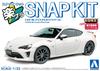 Aoshima Bunka Kyozai Scale Rakupla Snap Kit Toyota 86 Crystal White Pearl Plastic Model Kit 1/32 No.08-CW Pre-Colored (Automobile)