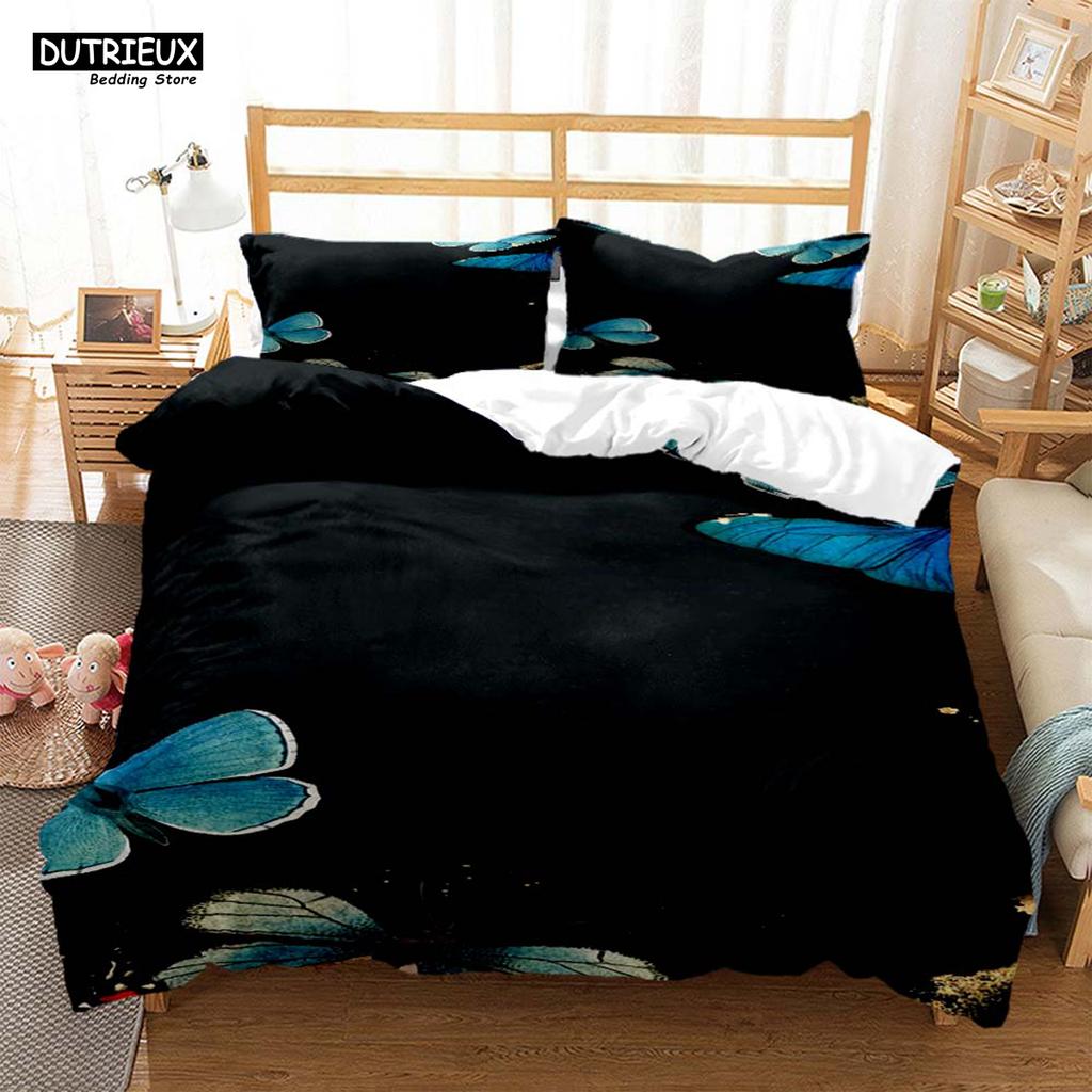 Simple And Atmospheric Butterfly Printed Bedding Soft And Comfortable Comforter Bedding Sets Complete Size Customizable