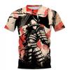 Mens Short Sleeve T-Shirt With 3D Samurai Graphic Print Breathable Cotton Blend Streetwear Style