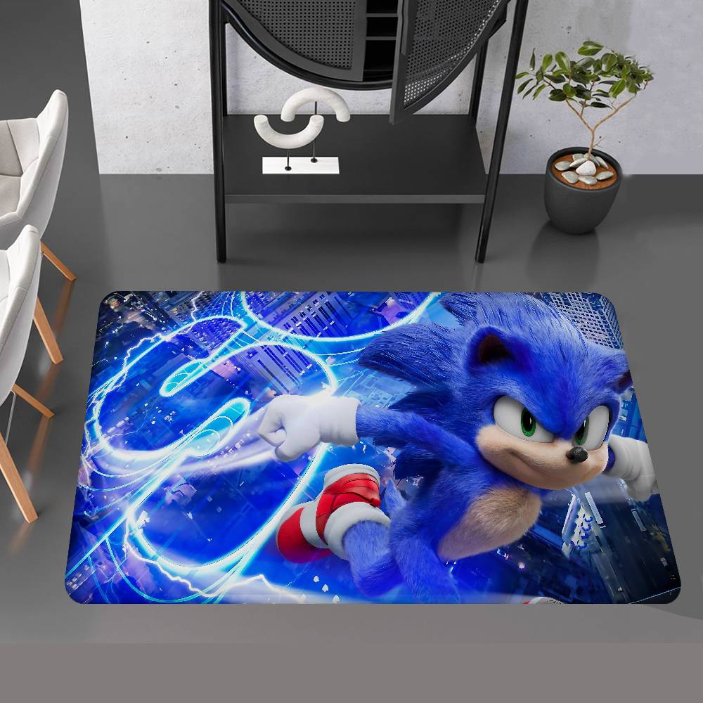Game S-Sonic Movie Floor Mat Rectangle Anti-slip Home Soft Badmat Front Door Indoor Outdoor Mat Welcome Doormat