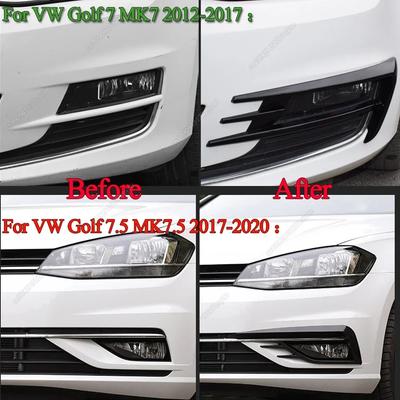 Bil Framre Bumper Läpp Spoiler Bil Bumper Dimljus Galler Skydd Trim Karosskit För VW Golf 7 7.5 MK7 MK7.5 2012-2020 ABS Tuning