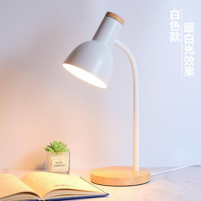 Modern Fashion Simplicity Creative Wood Metal Table Light for Reading Room Bedside Living Room 6&EU