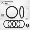 4Pcs Leakproof Bottle Lid Sealing Rings Black Replacement Seal Rings  Water Bottle Accessories