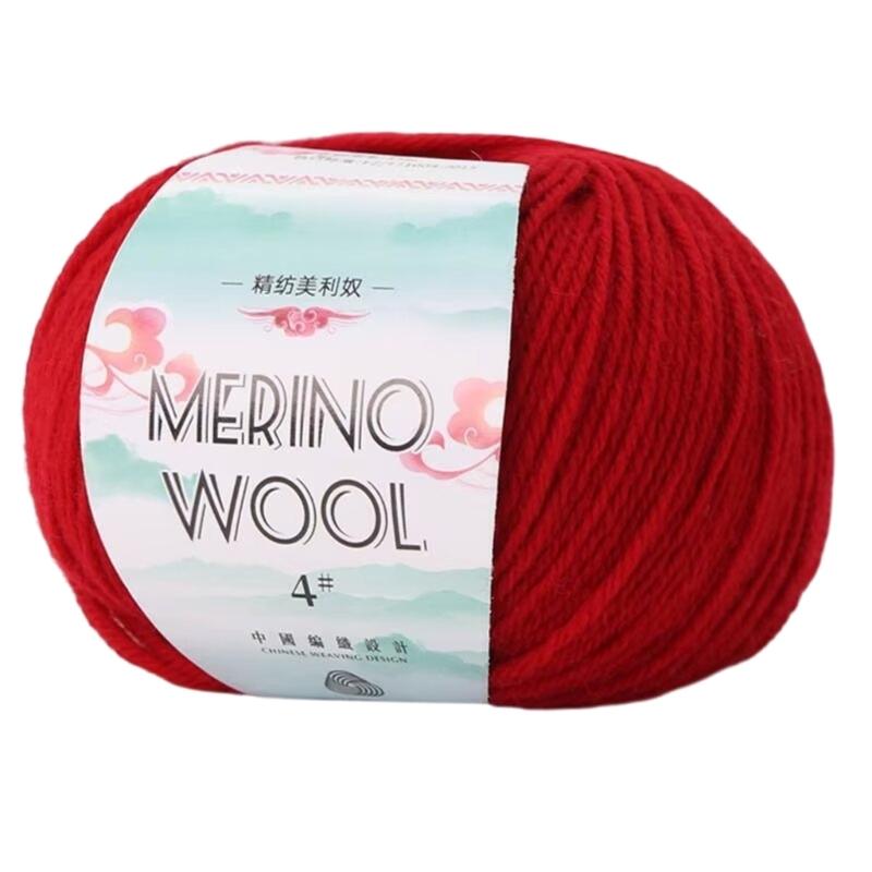 Soft Worsted Weight Yarn Wool Yarn Hand Knitting Yarn 1.76oz/Roll For Knitting Rugs Sweaters Scarves Hat Gloves
