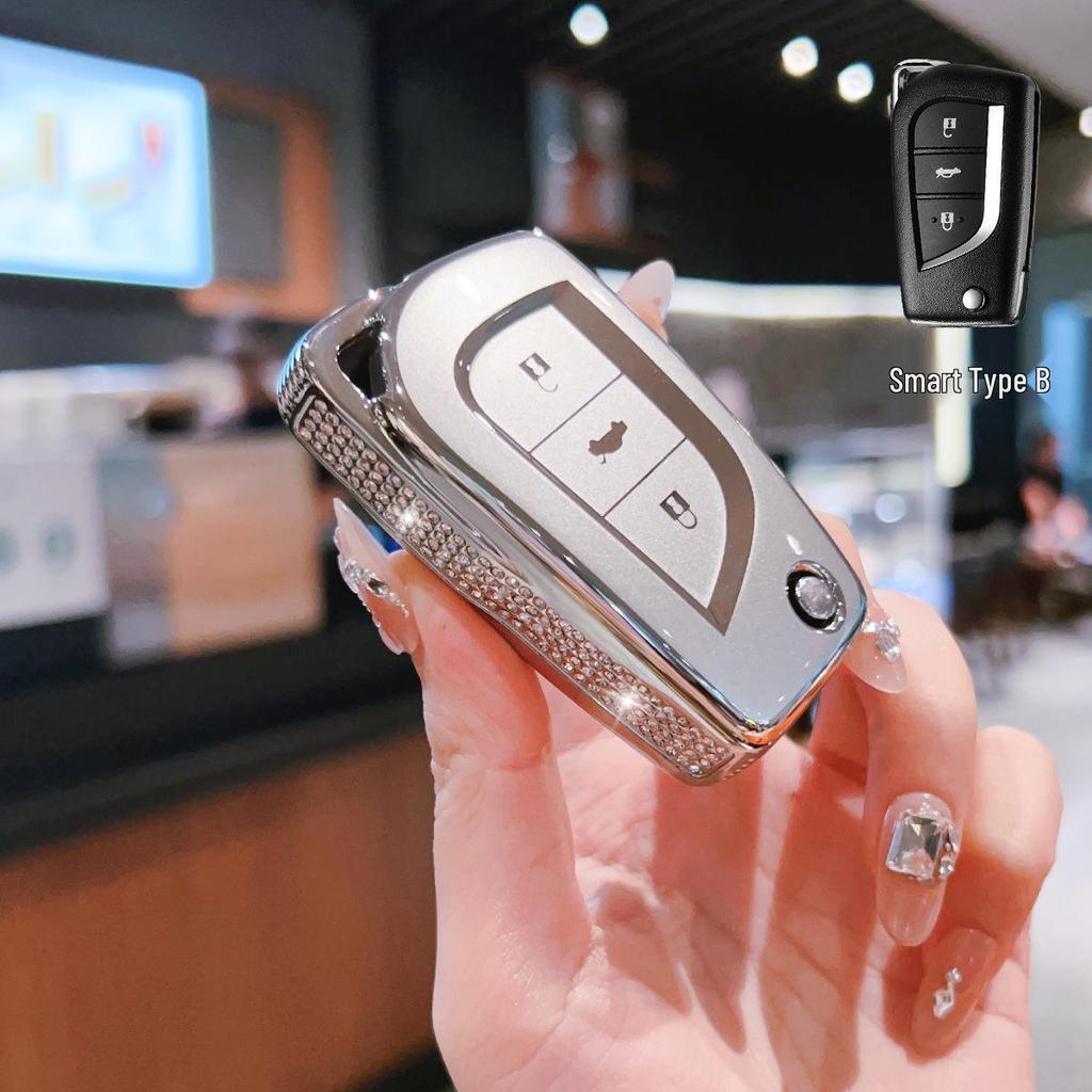 Toyota Key Covers: Fits Corolla, Levin, Reiz, Highlander, Wildlander - Women's Folding Key Cover & Key Clip