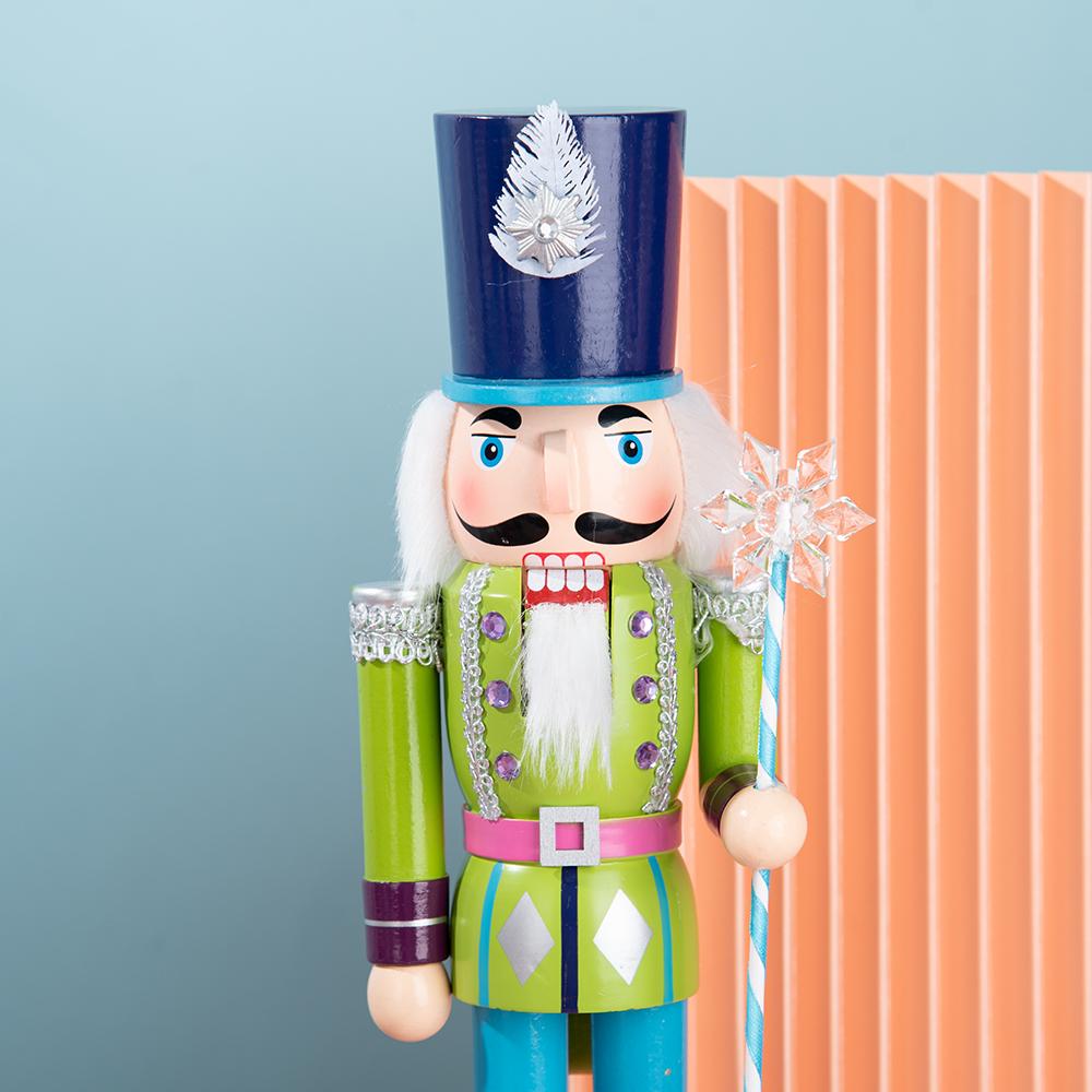 Colorful Candy Style Wooden Nutcracker Ornament