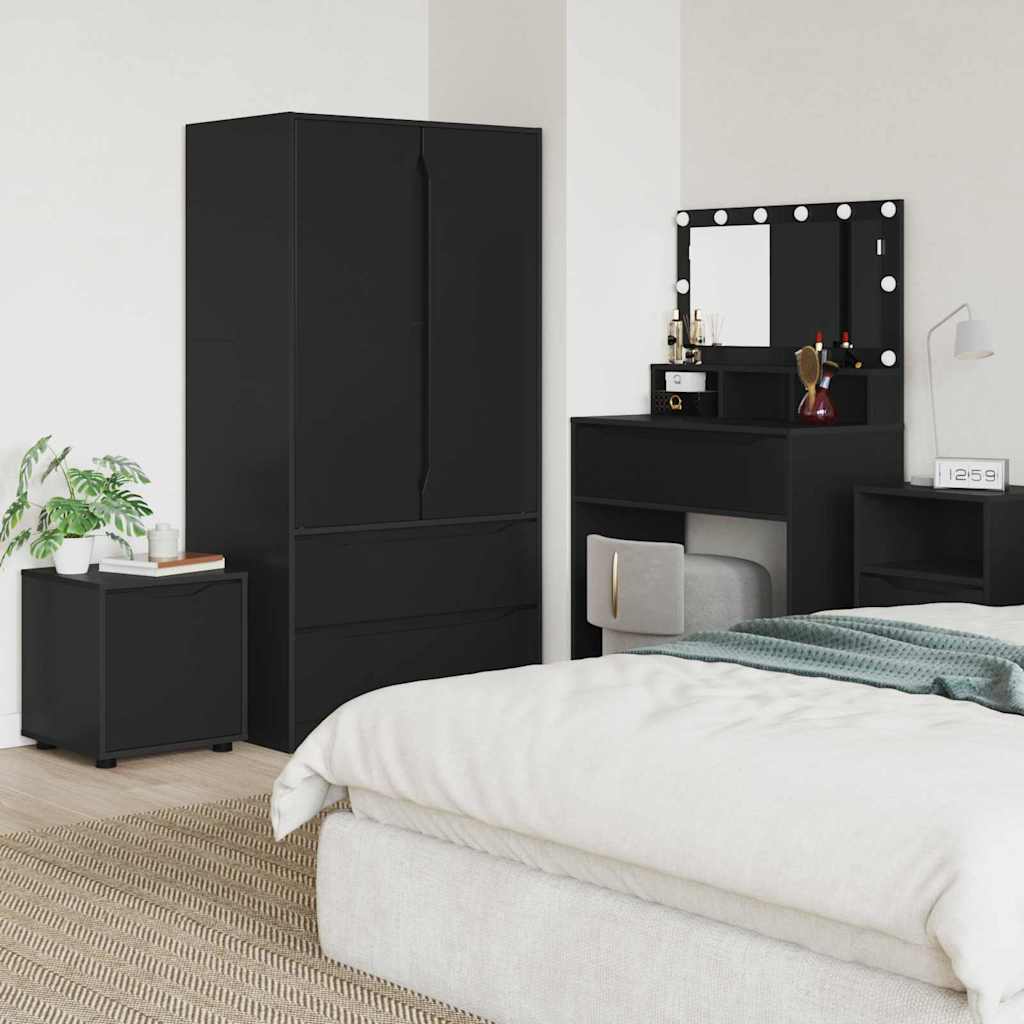 Bathroom Cabinet Black 40.5 X 40 X 44 Cm Particleboard